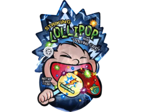 HK Striking Lollipop with Poppping Candy - Electric Shock - Strip 4x12x13,8g